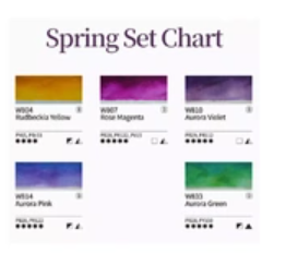 Mijello Mission Gold Spring Two Tone Granulation W/C Set - 15ml Set of 5 Colors