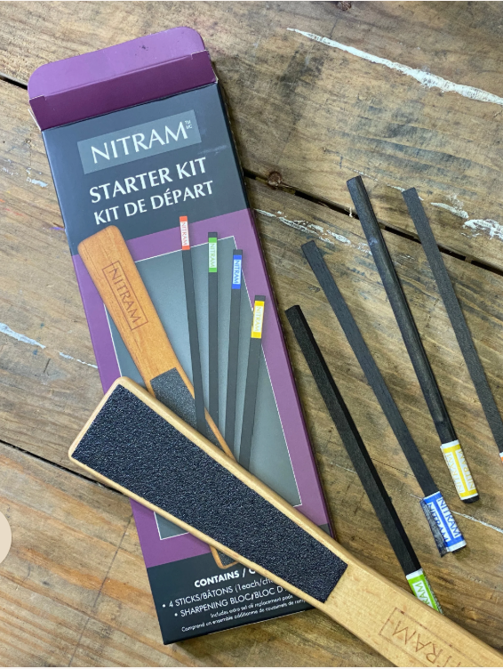 Nitram Starter Kit - 4 Sticks and 1 Sharpening Bloc
