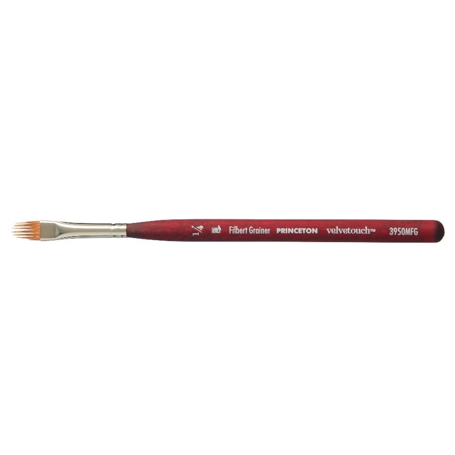 PRINCETON PRINCETON SH Mini Filbert Grainer Size 1/4IN Princeton Velvetouch 3950 SH Mini Filbert Grainer Size 1/4IN
