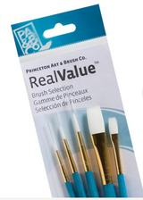 Princeton Art & Brush Co. : Synthetic Hair - White Taklon Set 5 piece