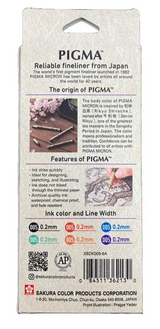 Sakura Pigma Pigment Ink Fineliner Color Sketch Set 005