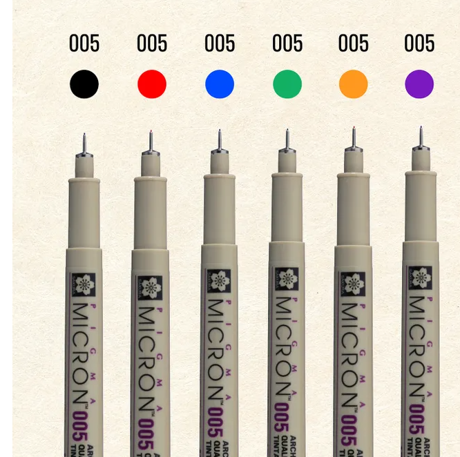 Sakura Pigma Pigment Ink Fineliner Color Sketch Set 005