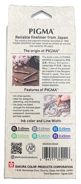 Sakura Pigma Pigment Ink Fineliner Color  Mandala Cool Tone Set 05