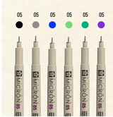 Sakura Pigma Pigment Ink Fineliner Color  Mandala Cool Tone Set 05