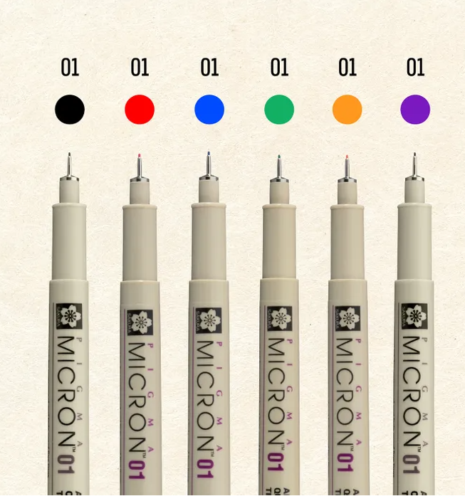 Sakura Pigma Pigment Ink Fineliner Color Set Mandala Set 01