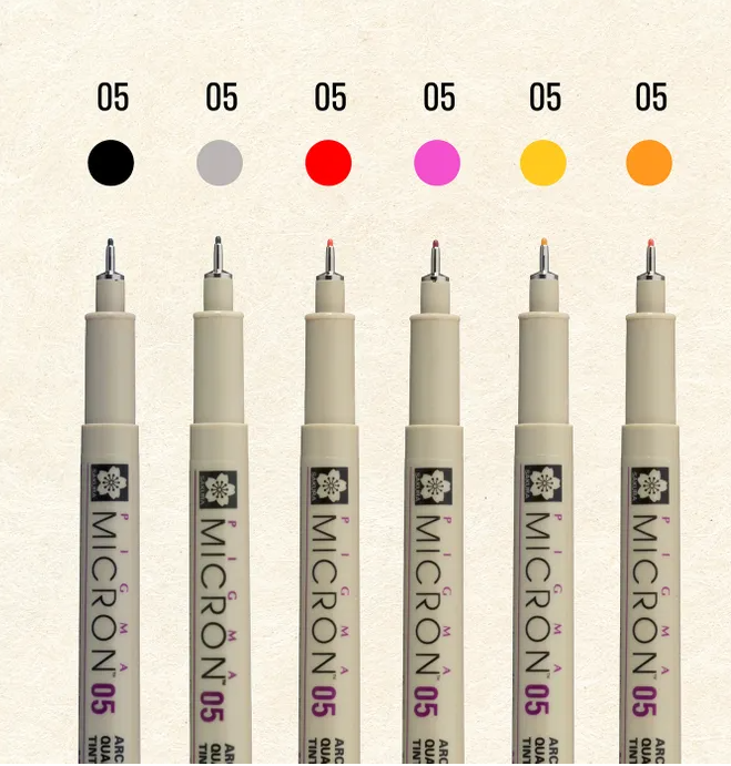 Sakura Pigma Pigment Ink Fineliner Color Set Mandala Warm Tone Set 05