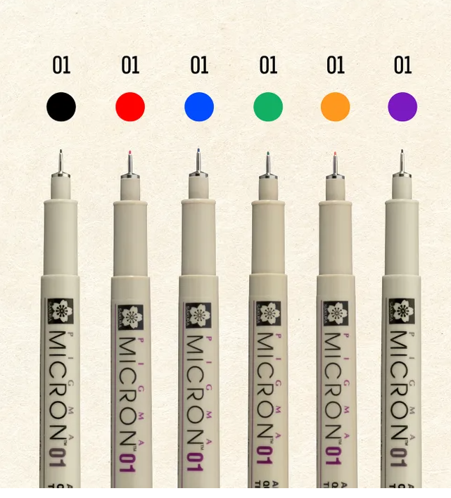 Sakura Pigma Pigment Ink Fineliner Color Set Mandala Set 01