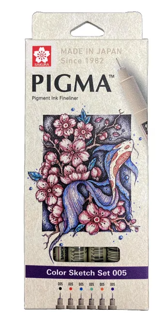 Sakura Pigma Pigment Ink Fineliner Color Sketch Set 005