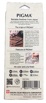 Sakura Pigma Pigment Ink Fineliner Manga Set