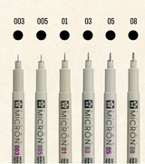 Sakura Pigma Pigment Ink Fineliner Black Sketch Set