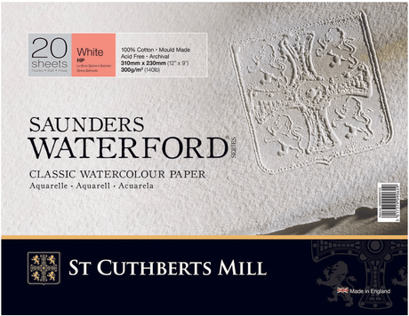 SAUNDERS SAUNDERS Hot Press / 23x31cm Saunders Waterford 300gsm Watercolour Blocks