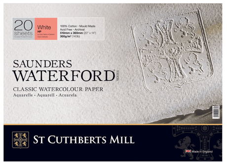 SAUNDERS SAUNDERS Hot Press / 36x51cm Saunders Waterford 300gsm Watercolour Blocks