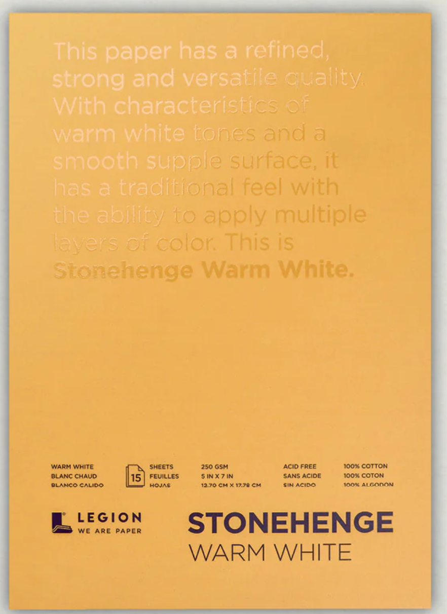 Stonehenge Warm White Pad 5 x 7in 250gsm 15 Sheets
